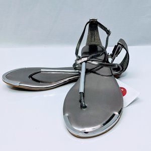 A New Day Women’s Archer T Strap Pewter Metallic